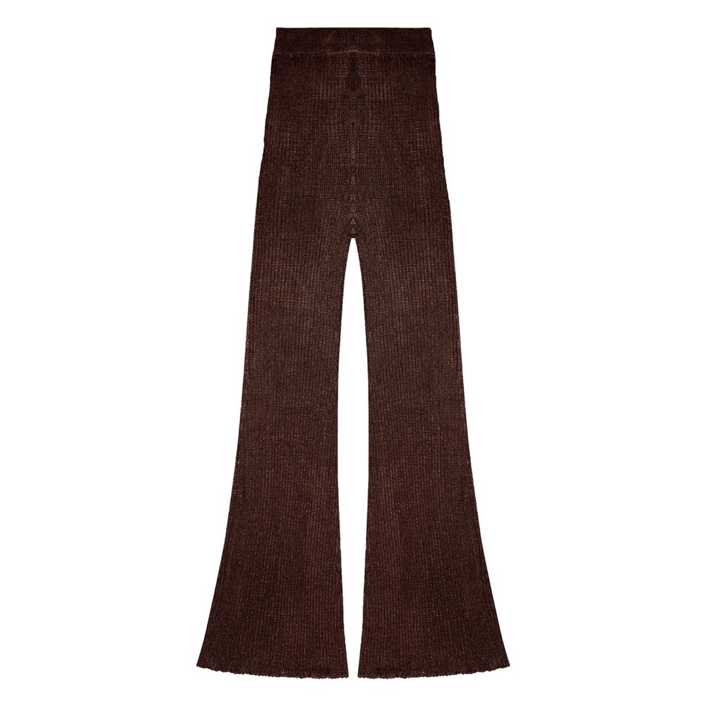 NWT Calle Del Mar Ribbed Pant in Chocolate